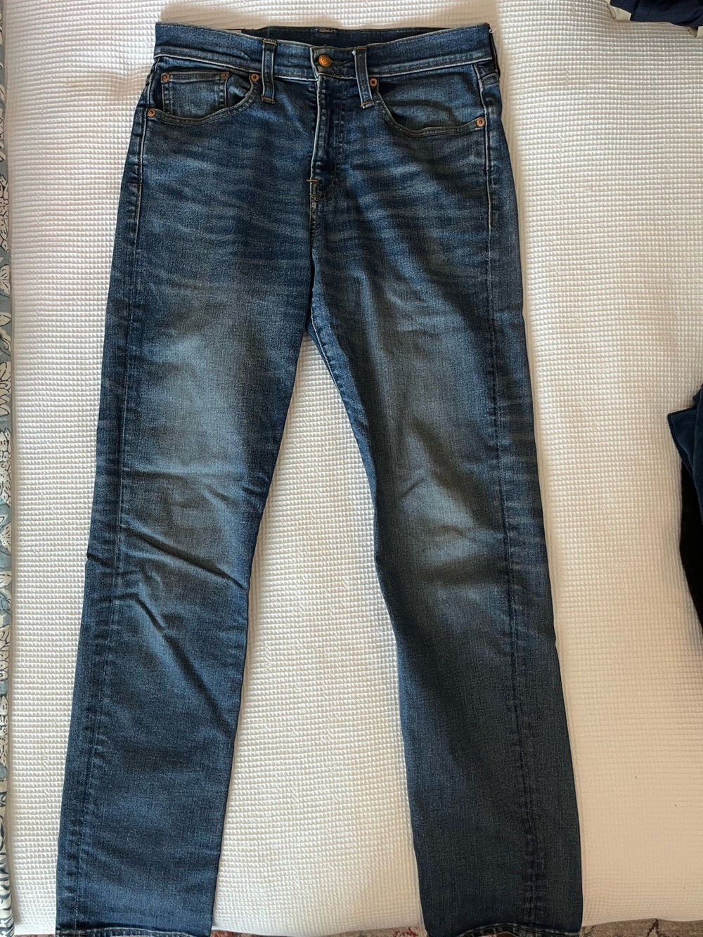 J. Crew Men's Dark Blue 770 Straight Jeans